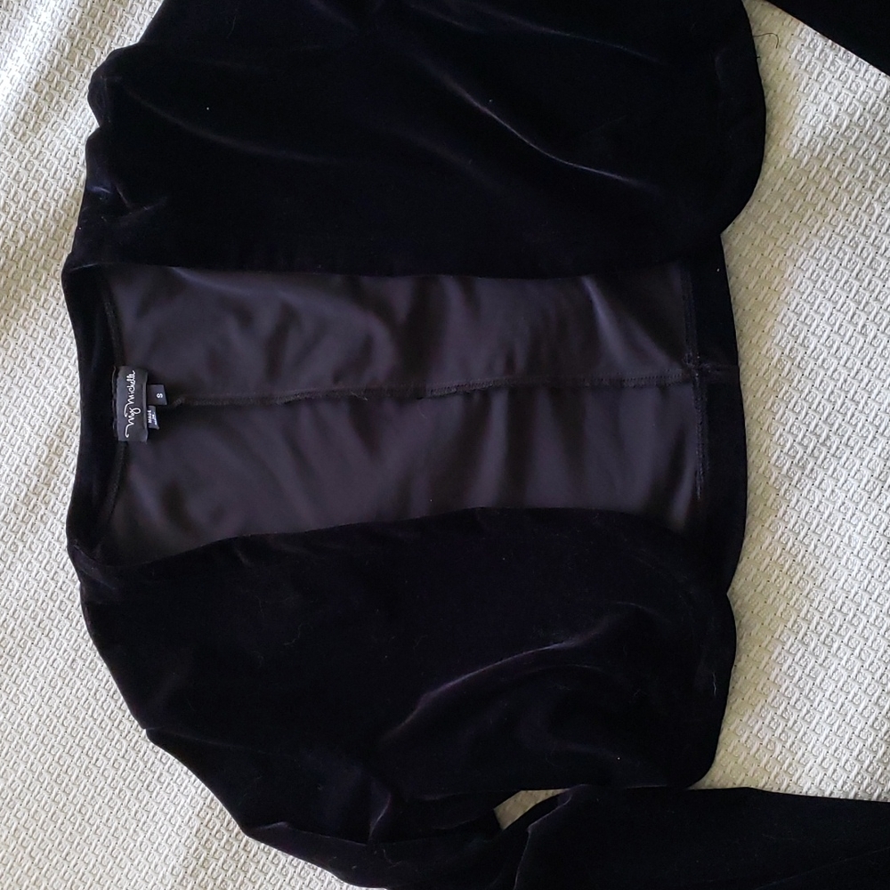 Black half sweater top - small